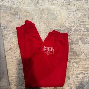 Red Montana Sweatpants